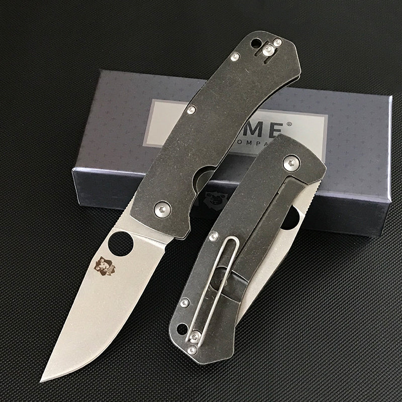 LIOME Folding Outdoor Tool with Titanium Alloy Handle and D2 Steel