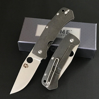 LIOME Folding Outdoor Tool with Titanium Alloy Handle and D2 Steel