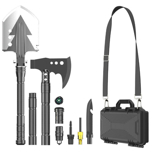 Outdoor Toolbox with Multifunctional Shovel Suit