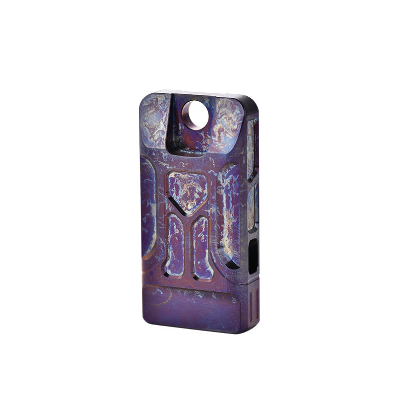 Titanium Twin-Tube Pendant Signal Whistle