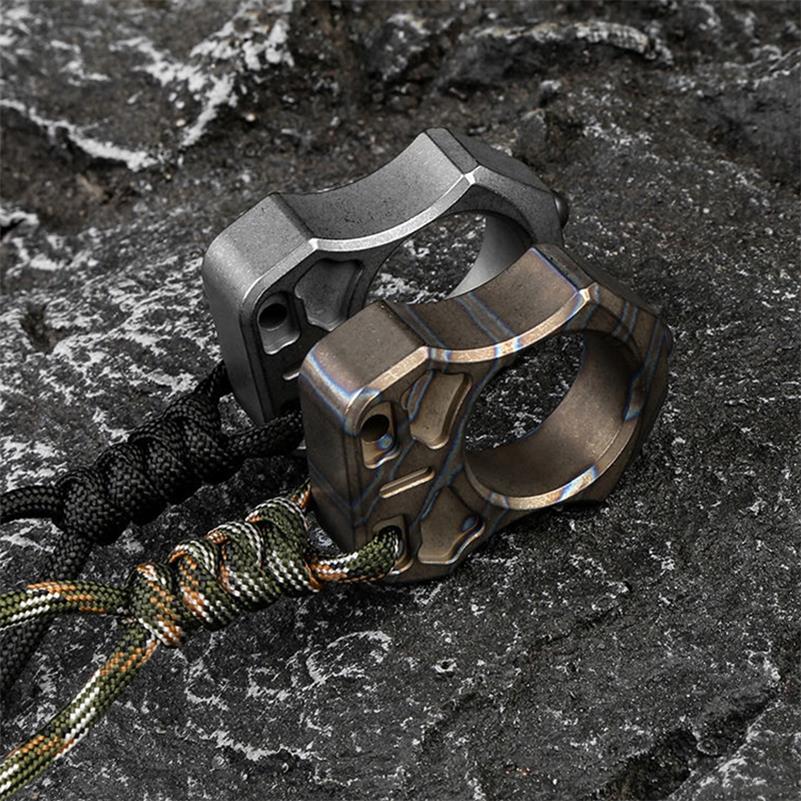Hand-Forged Titanium EDC Backpack Tool with Single Hole Feature