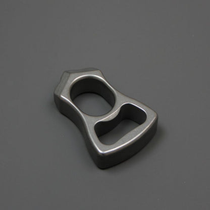 Stonewashed Titanium Alloy Single Hole Multifunctional Bottle Opener