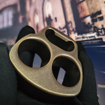 Skull-Shaped Brass EDC Tool for Bottle Opening and Outdoor Use