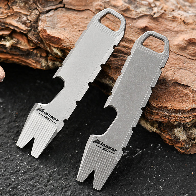 Small Titanium Keychain Bottle Opener Tool for Everyday Use