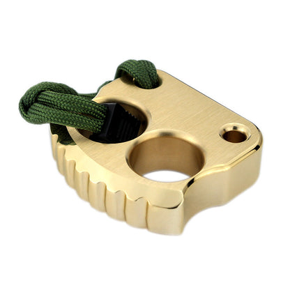 Small Brass EDC Outdoor Tool Featuring Two Holes for Easy Carry