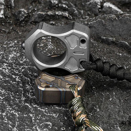 Hand-Forged Titanium EDC Backpack Tool with Single Hole Feature