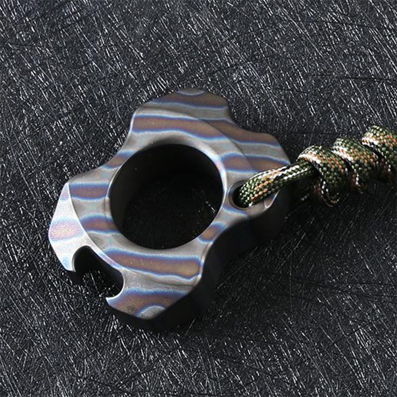 Portable Titanium Bottle Opener with Pendant Design for Everyday Carry