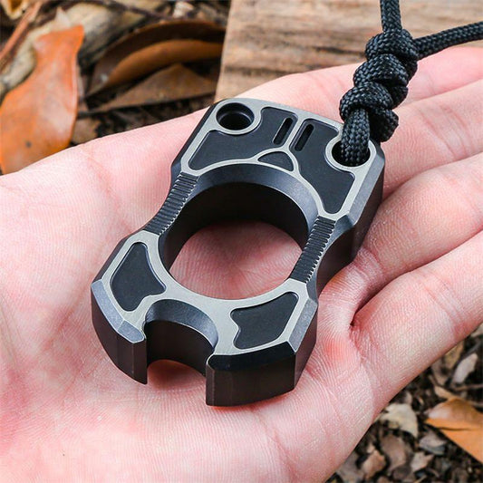 One-Finger Fit TC4 Titanium Outdoor Bottle Opener EDC Tool
