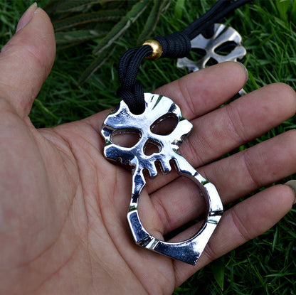 Single Finger Skull Bottle Opener with Love Heart Hole for Outdoor Use