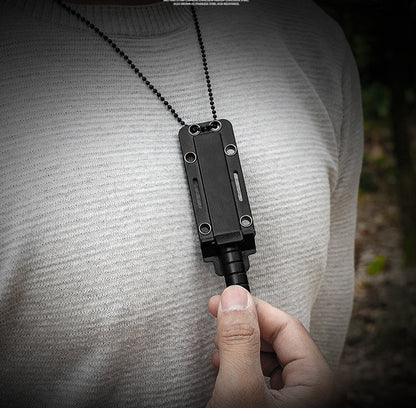 Outdoor-Ready Small Necklace EDC Tool with Multiple Functions