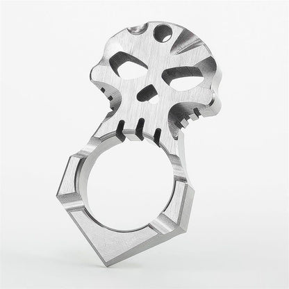 Portable Mini Titanium Skull Outdoor EDC Keychain Tool and Decoration