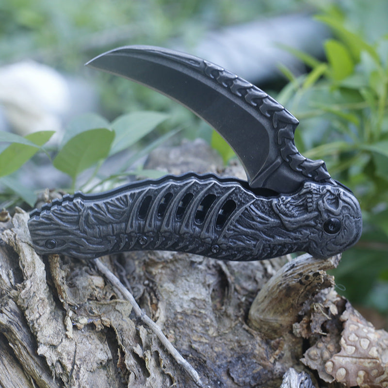 Stone-Washed Embossed Folding Pocket Tool for Outdoor Use