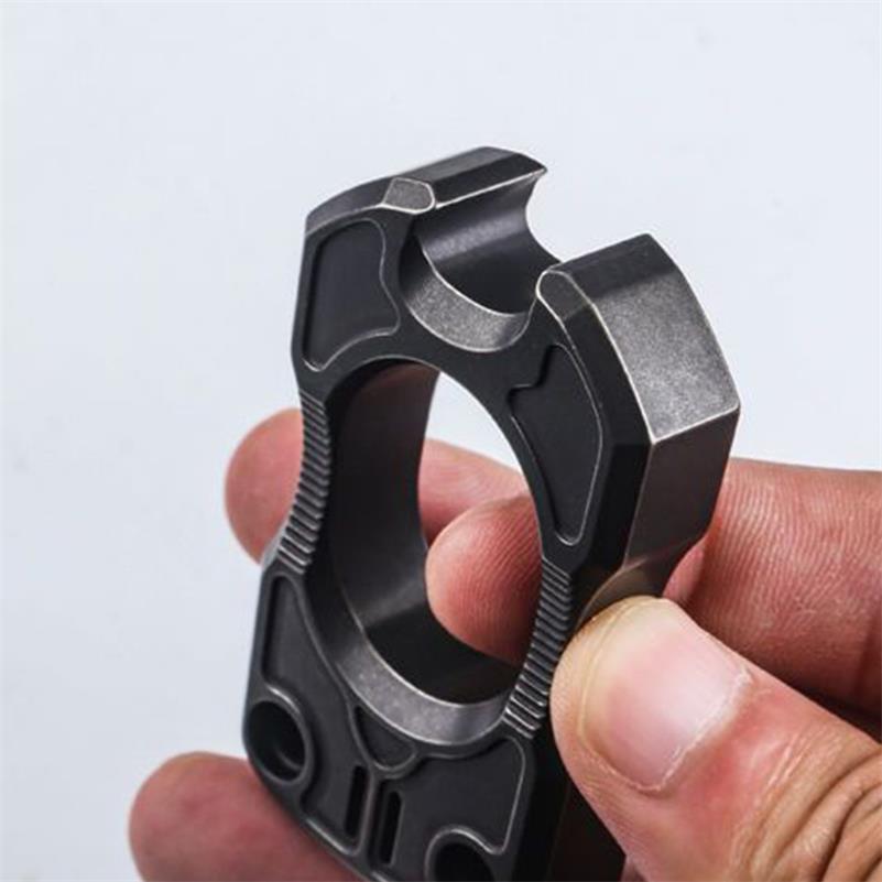 One-Finger Fit TC4 Titanium Outdoor Bottle Opener EDC Tool
