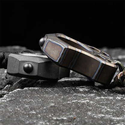 Hand-Forged Titanium EDC Backpack Tool with Single Hole Feature
