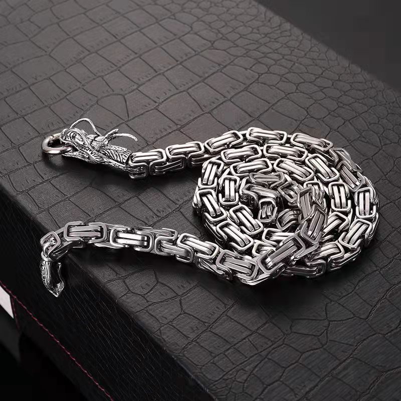 Adjustable Titanium Dragon Head Chain Ornament for Wrist