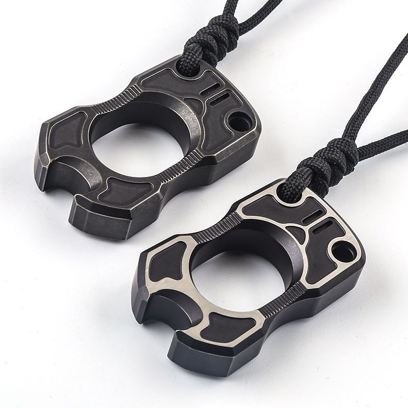 One-Finger Fit TC4 Titanium Outdoor Bottle Opener EDC Tool