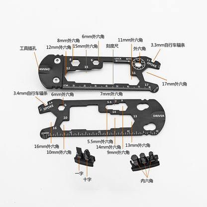 Bicycle Repair Combination Tool Multifunction Wrench Outdoor Carrying Tool