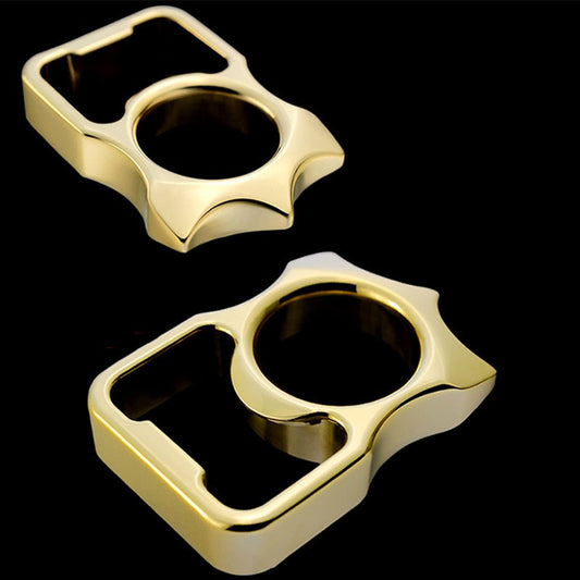 Portable Brass-Iron Bottle Opener for Outdoor EDC Use