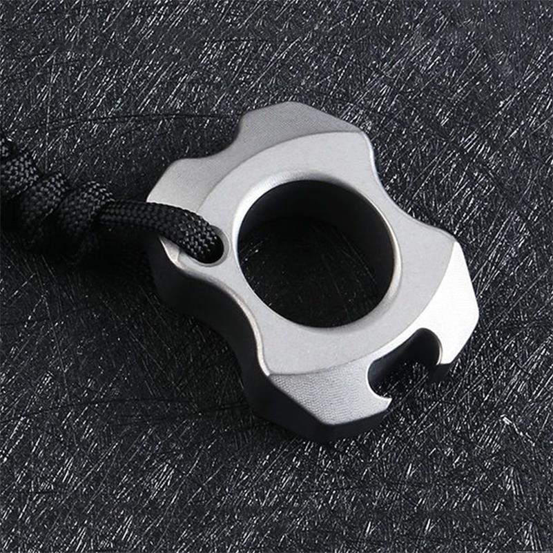 Portable Titanium Bottle Opener with Pendant Design for Everyday Carry
