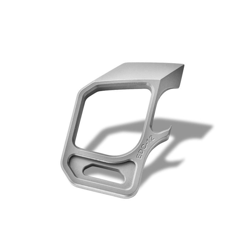 Outdoor Titanium Bottle Opener Pendant with Multiple Functions