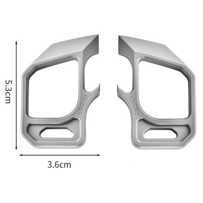 Outdoor Titanium Bottle Opener Pendant with Multiple Functions