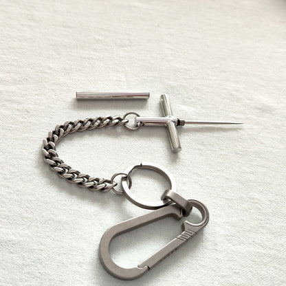 EDC Toothpick Tool Featuring 304 Steel and a Titanium Chain