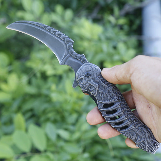 Stone-Washed Embossed Folding Pocket Tool for Outdoor Use