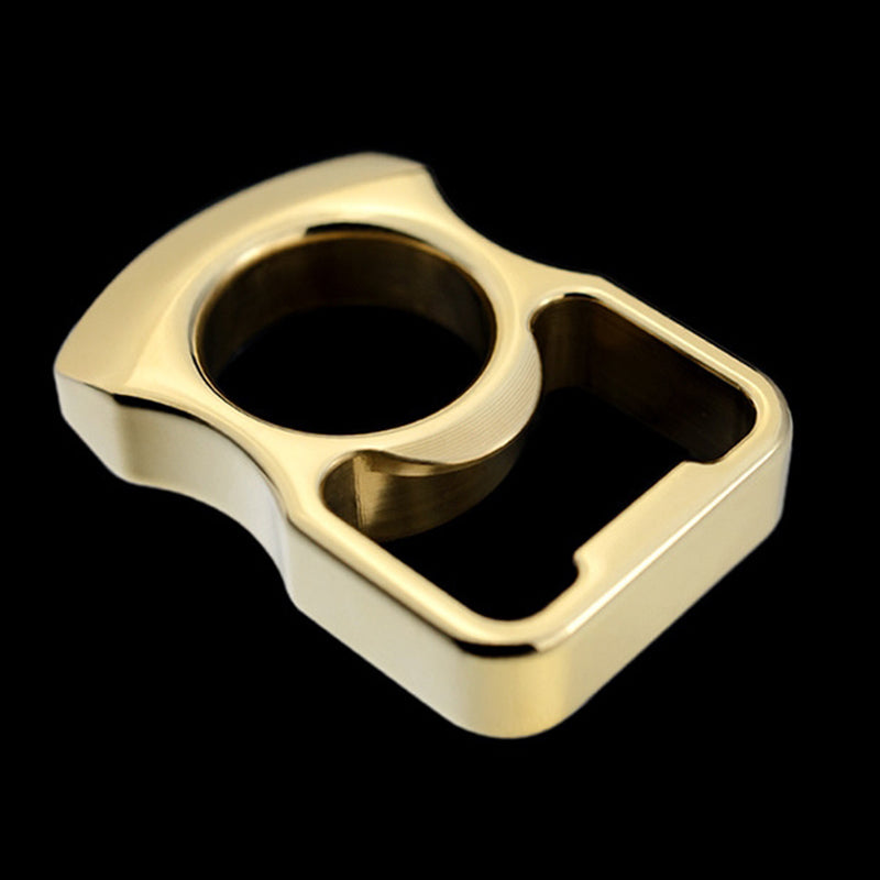 Handheld Brass Bottle Opener with Soft Arc for EDC