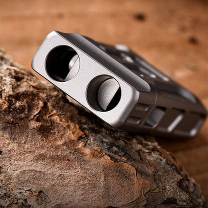 Titanium Twin-Tube Pendant Signal Whistle