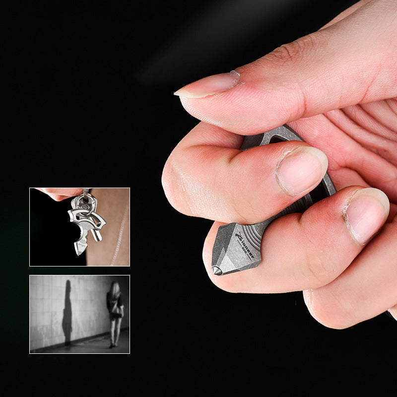Outdoor EDC Backpack Tool with Titanium Alloy and Tungsten Steel Pendant