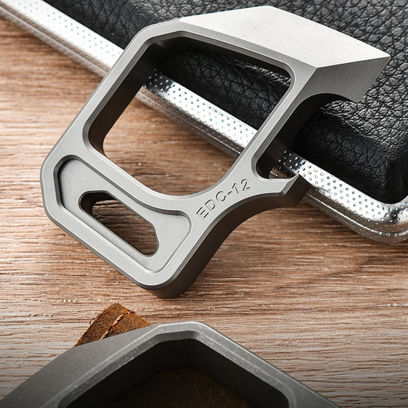 Outdoor Titanium Bottle Opener Pendant with Multiple Functions