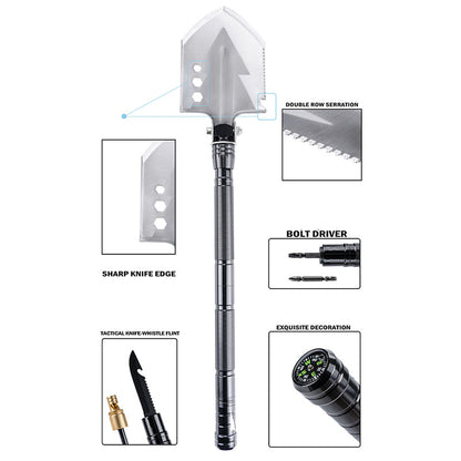 Outdoor Toolbox with Multifunctional Shovel Suit