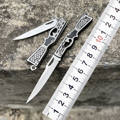 Hidden Mini Tool with Folding Pendant Keychain Design