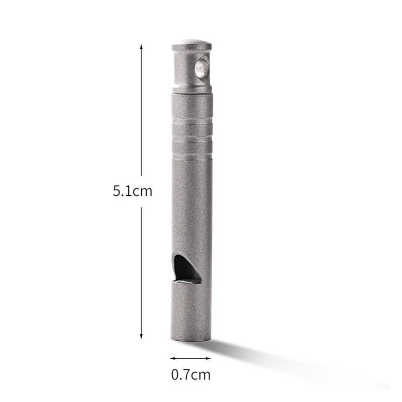 Portable Titanium Whistle Pendant EDC Tool for Backpack