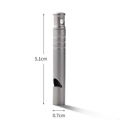 Portable Titanium Whistle Pendant EDC Tool for Backpack