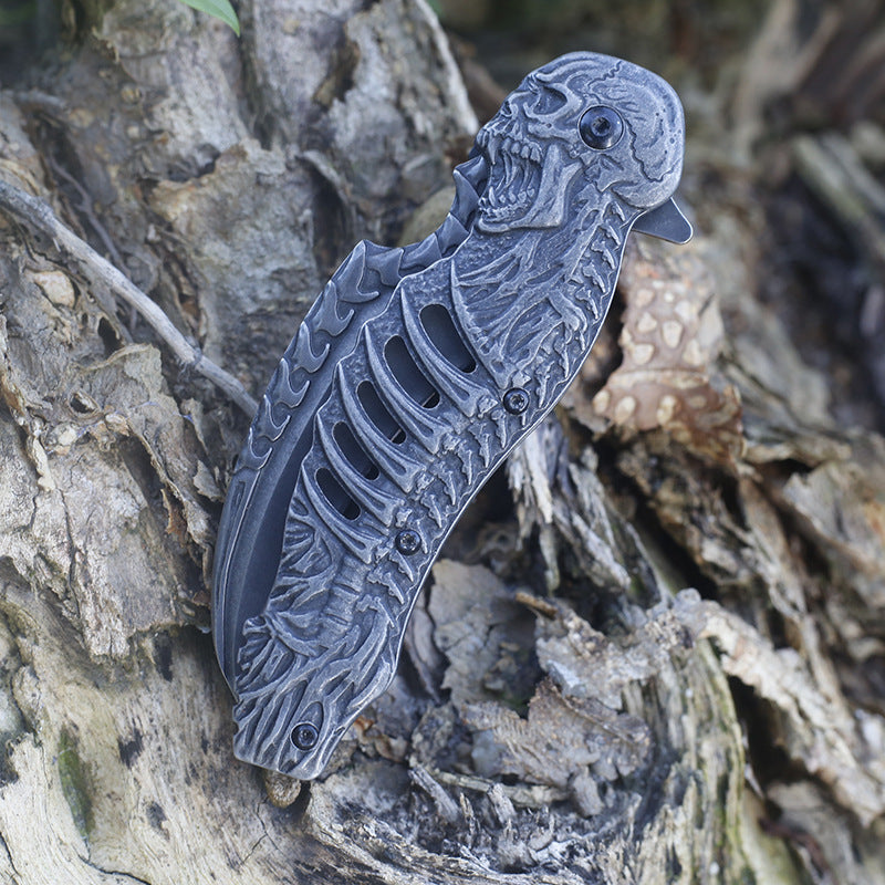Stone-Washed Embossed Folding Pocket Tool for Outdoor Use