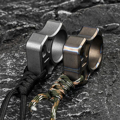 Hand-Forged Titanium EDC Backpack Tool with Single Hole Feature