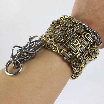 Adjustable Titanium Dragon Head Chain Ornament for Wrist