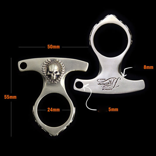 Retro Brass Skull Everyday Carry Tool