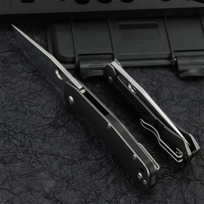 D2 Steel Folding Tool Featuring Titanium Alloy Handle for Outdoor Use