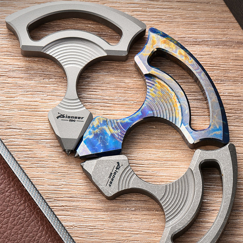 Outdoor EDC Backpack Tool with Titanium Alloy and Tungsten Steel Pendant