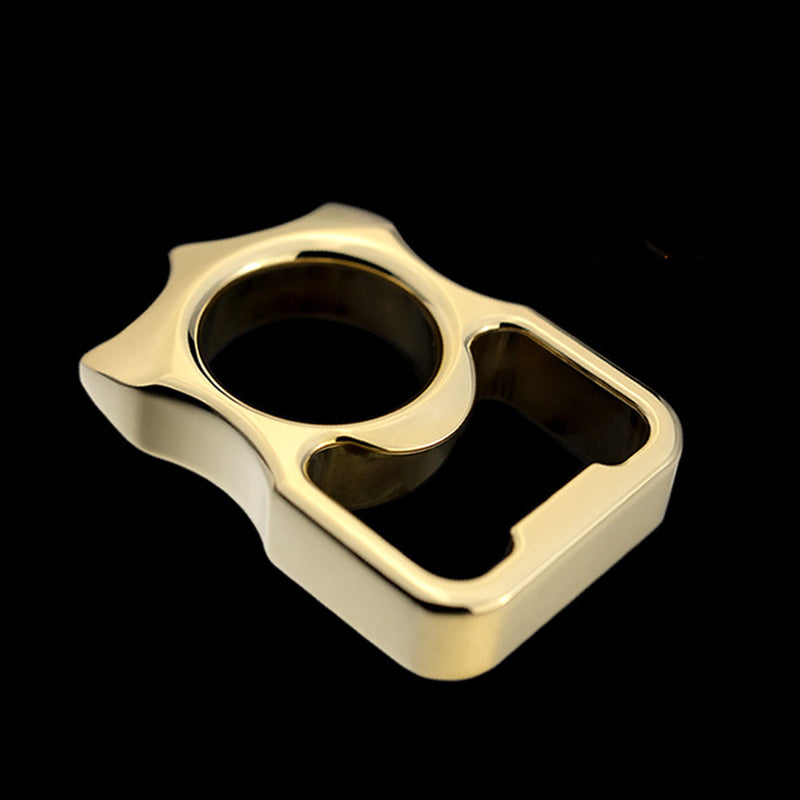 Portable Brass-Iron Bottle Opener for Outdoor EDC Use