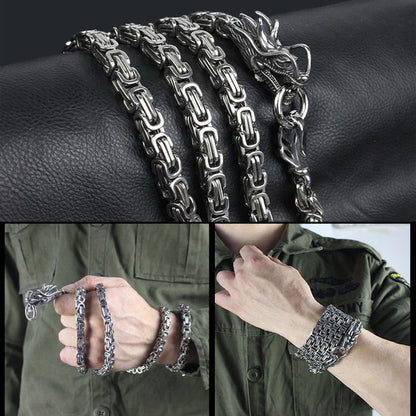 Adjustable Titanium Dragon Head Chain Ornament for Wrist
