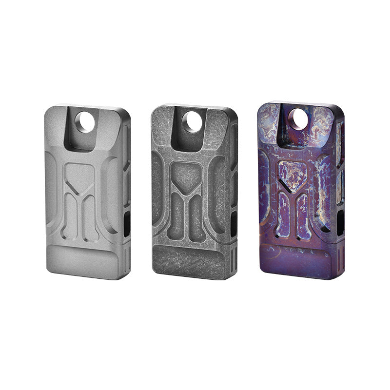 Titanium Twin-Tube Pendant Signal Whistle