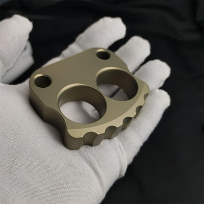 Thick Aluminum Mini Skull EDC Tool Featuring Two Portable Holes