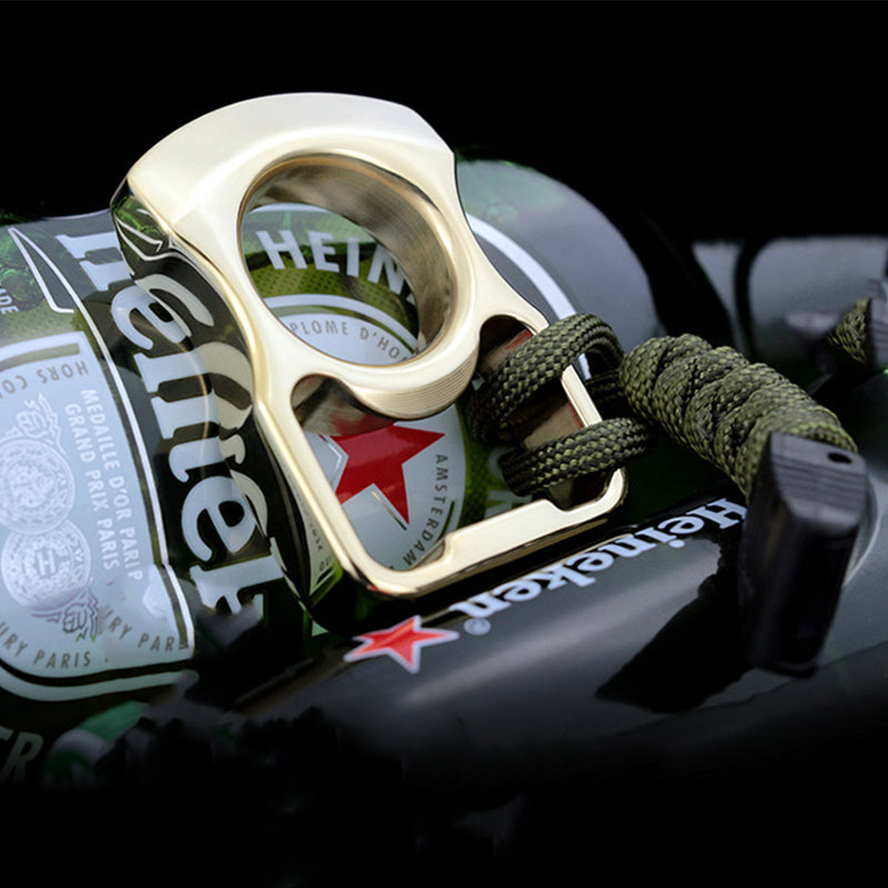 Handheld Brass Bottle Opener with Soft Arc for EDC