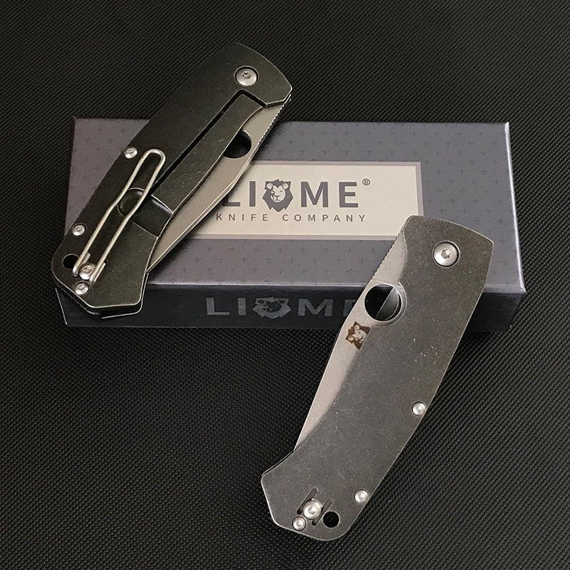 LIOME Folding Outdoor Tool with Titanium Alloy Handle and D2 Steel