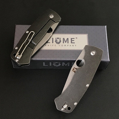 LIOME Folding Outdoor Tool with Titanium Alloy Handle and D2 Steel