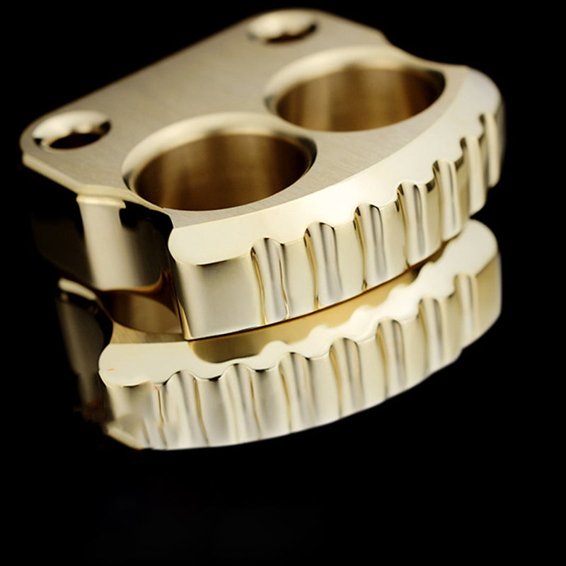 Small Brass EDC Outdoor Tool Featuring Two Holes for Easy Carry