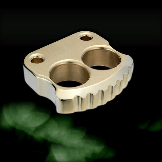 Small Brass EDC Outdoor Tool Featuring Two Holes for Easy Carry